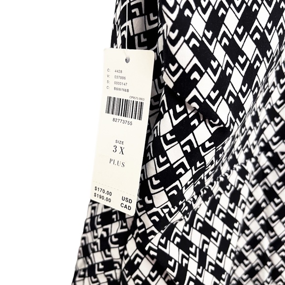 Anthropologie The Ariana Square Neck Asymmetrical Ruffle Hem Dress 3X Plus - Picture 10 of 14